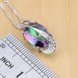 Planet Gates 925 Silver Jewelry Set For Women Wedding Earrings/Pendant/Necklace/Rings/Bracelet