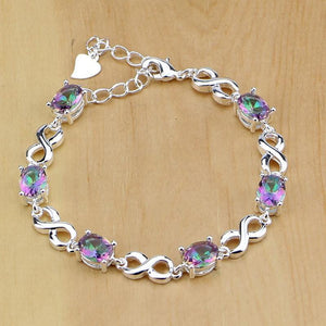 Planet Gates 925 Silver Jewelry Set For Women Wedding Earrings/Pendant/Necklace/Rings/Bracelet