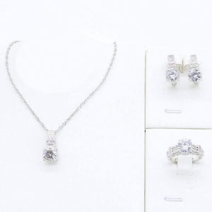 Planet Gates 925 Silver Jewelry Sets for Women Bracelet Necklace Pendant Ring Hoop Earrings Birthday Wedding Gift