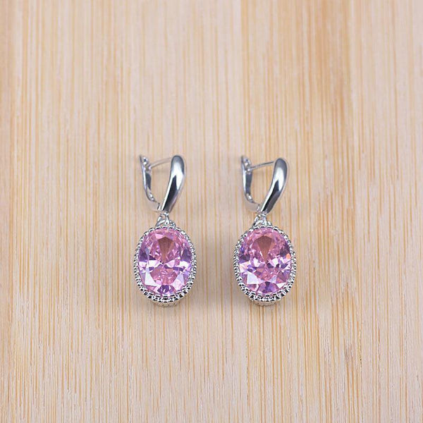 Planet Gates 925 Silver Jewelry Sets For Women Party Wedding 3PCS Earrings Necklace Pendant Rings