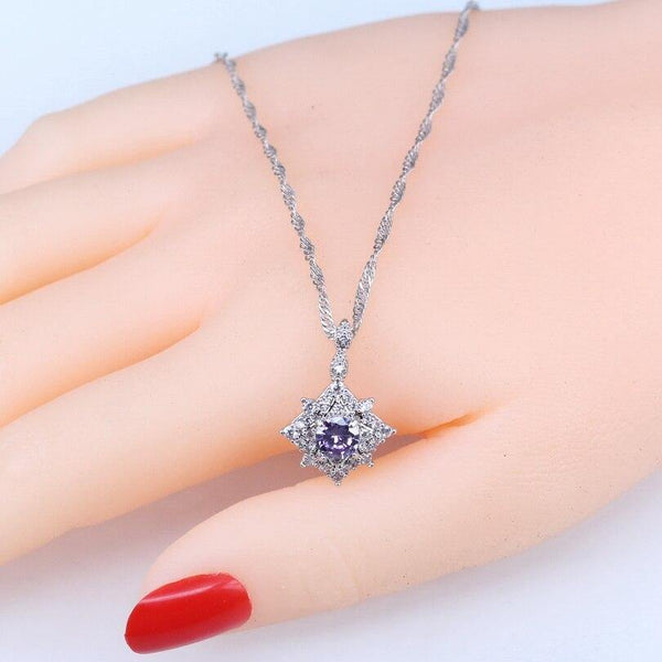 Planet Gates 925 Silver Jewelry Sets Ladies Wedding Jewelry Earrings Ring Bracelet Costume Necklace Set Gift Box