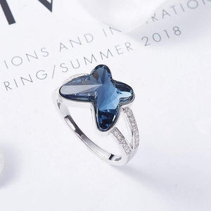 Planet Gates 925 Silver Ring Embellished with crystals from Swarovski Women Rings Fashion Butterfly Jewelry Ring Fine jewelry Charm Gifts