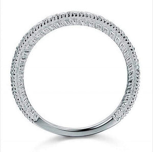 Planet Gates 925 Silver Wedding Band Eternity Ring Jewelry Wholesale Vintage Style women rings Simulated Diamond platinum