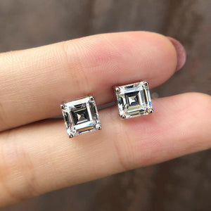 Planet Gates 925 Solid Sterling Silver Created Moissanite Gemstone Ear Studs Diamonds Earrings Women Fine Jewelry Gifts Wholesale