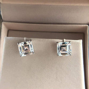 Planet Gates 925 Solid Sterling Silver Created Moissanite Gemstone Ear Studs Diamonds Earrings Women Fine Jewelry Gifts Wholesale