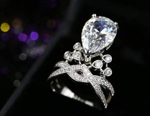 Planet Gates 925 Solid Sterling Silver Created Moissanite Gemstone Wedding Engagement Diamonds Crown Ring Fine Jewelry Wholesale