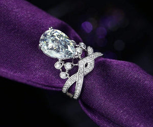 Planet Gates 925 Solid Sterling Silver Created Moissanite Gemstone Wedding Engagement Diamonds Crown Ring Fine Jewelry Wholesale