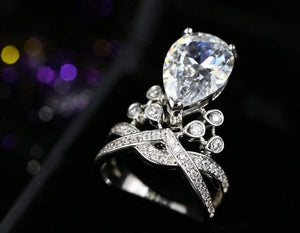 Planet Gates 925 Solid Sterling Silver Created Moissanite Gemstone Wedding Engagement Diamonds Crown Ring Fine Jewelry Wholesale