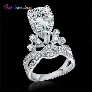 Planet Gates 925 Solid Sterling Silver Created Moissanite Gemstone Wedding Engagement Diamonds Crown Ring Fine Jewelry Wholesale