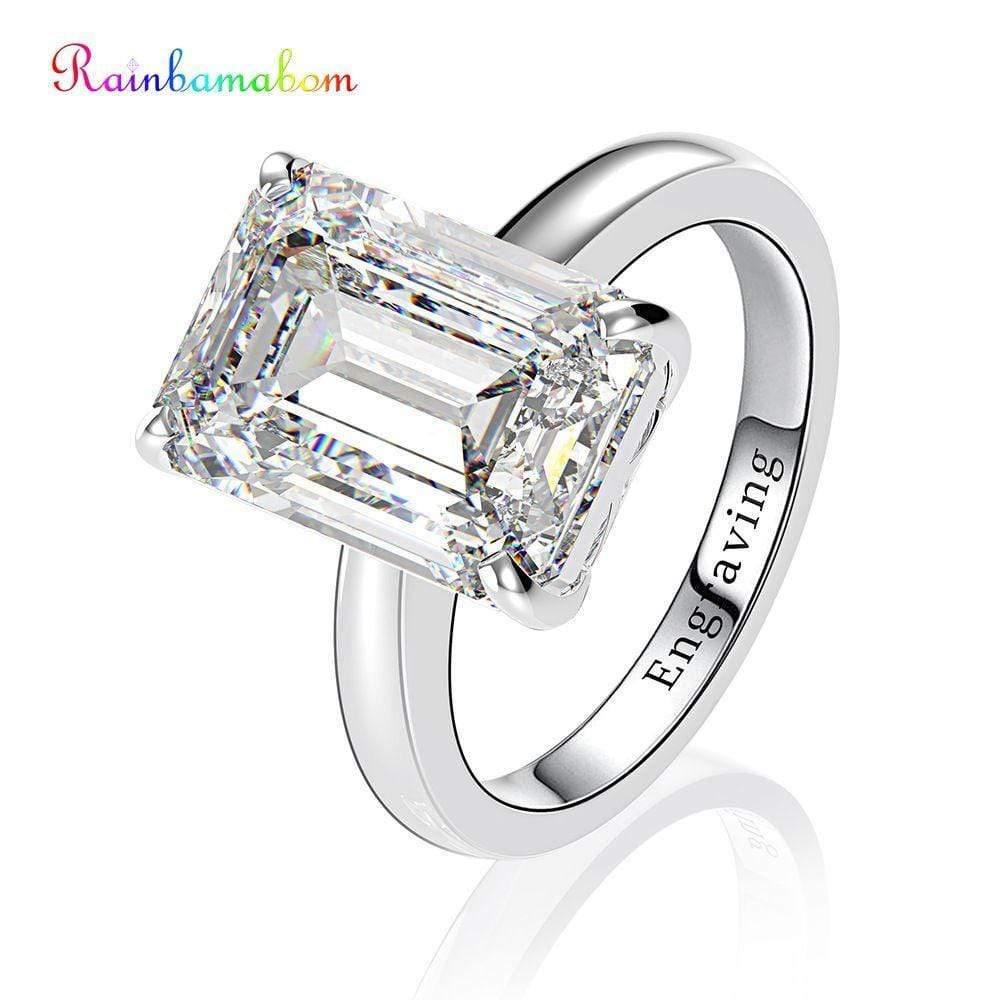 Planet Gates 925 Solid Sterling Silver Created Moissanite Gemstone Wedding Engagement Diamonds Ring Fine Jewelry Gifts Wholesale