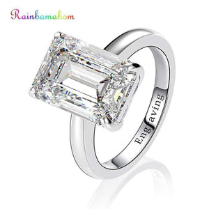 Planet Gates 925 Solid Sterling Silver Created Moissanite Gemstone Wedding Engagement Diamonds Ring Fine Jewelry Gifts Wholesale