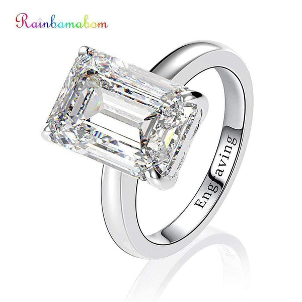 Planet Gates 925 Solid Sterling Silver Created Moissanite Gemstone Wedding Engagement Diamonds Ring Fine Jewelry Gifts Wholesale