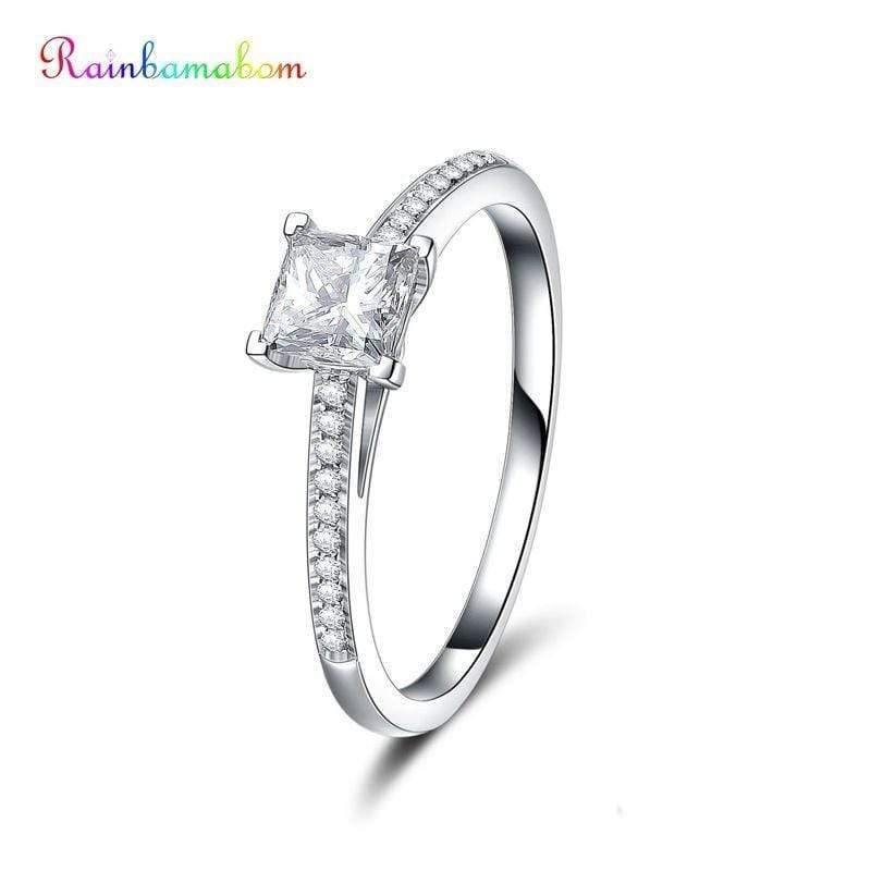 Planet Gates 925 Solid Sterling Silver Created Moissanite Gemstone Wedding Engagement Diamonds Ring Fine Jewelry Gifts Wholesale