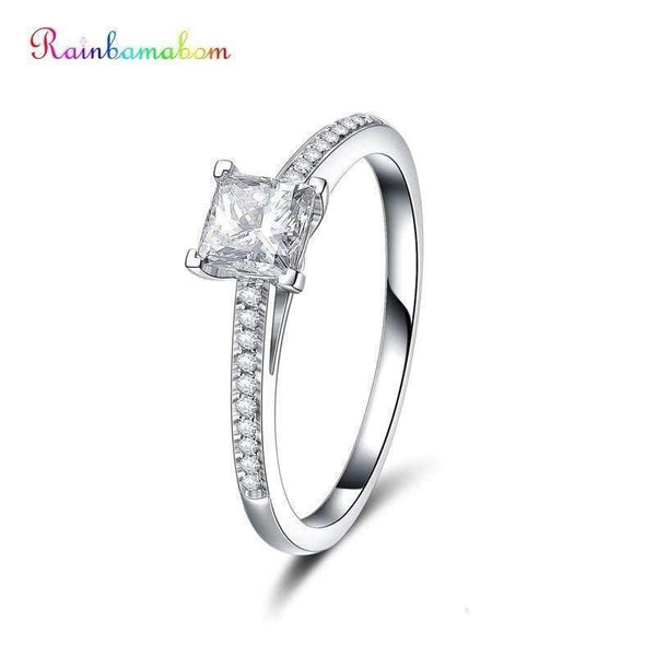 Planet Gates 925 Solid Sterling Silver Created Moissanite Gemstone Wedding Engagement Diamonds Ring Fine Jewelry Gifts Wholesale