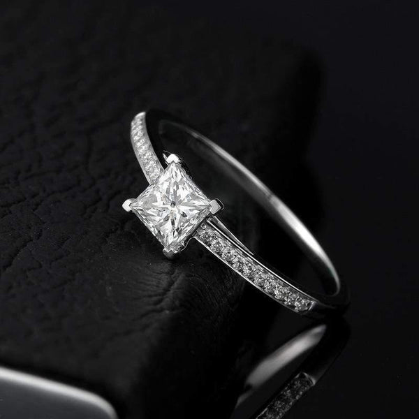 Planet Gates 925 Solid Sterling Silver Created Moissanite Gemstone Wedding Engagement Diamonds Ring Fine Jewelry Gifts Wholesale