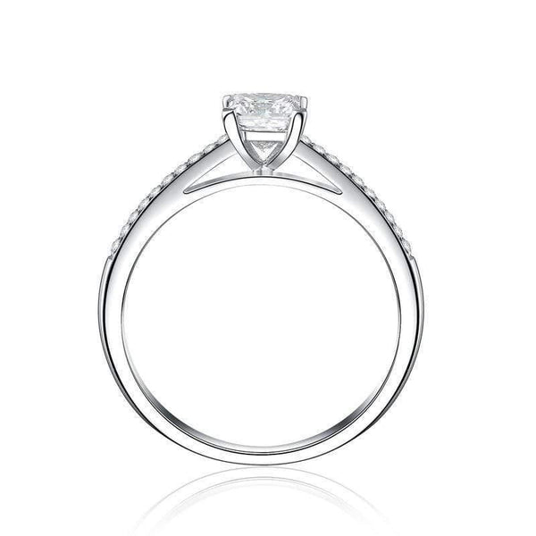 Planet Gates 925 Solid Sterling Silver Created Moissanite Gemstone Wedding Engagement Diamonds Ring Fine Jewelry Gifts Wholesale