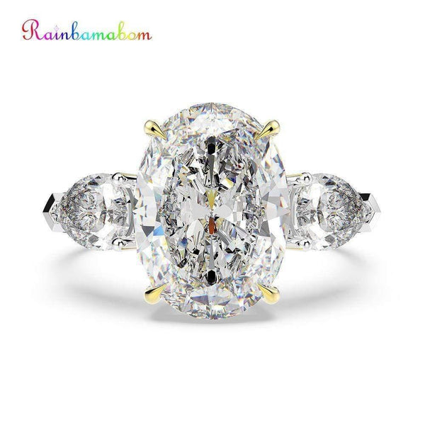 Planet Gates 925 Solid Sterling Silver Created Moissanite Gemstone Wedding Engagement Diamonds Ring Fine Jewelry Wholesale