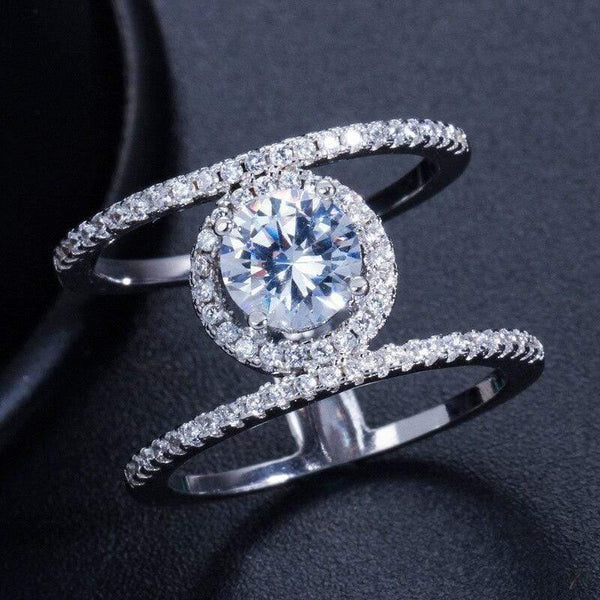 Planet Gates 925 Solid Sterling Silver Created Moissanite Gemstone Wedding Engagement Diamonds Women Ring Fine Jewelry Wholesale