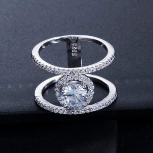 Planet Gates 925 Solid Sterling Silver Created Moissanite Gemstone Wedding Engagement Diamonds Women Ring Fine Jewelry Wholesale