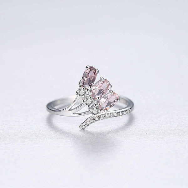 Planet Gates 925 Solid Sterling Silver Smoky Quartz Gradient Gemstone Wedding Engagement Diamonds Opening Ring Jewelry Wholesale