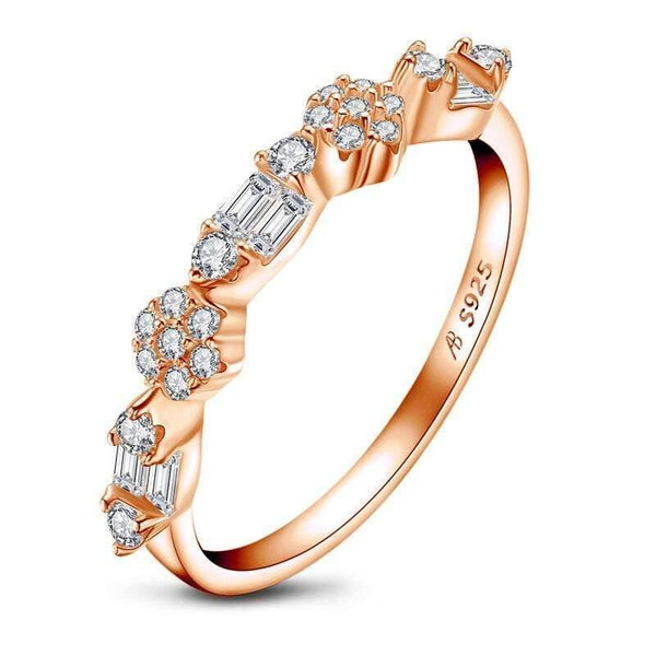 Planet Gates 925 Sterling Silver Band Rings Women Engagement Simulated Diamond Wedding Silver Bridal Band Rings Jewelry