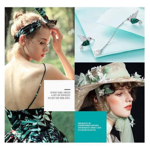 Planet Gates 925 Sterling Silver Bird Earrings Embellished with Crystal Stud Earrings for Women Piercing Oreja