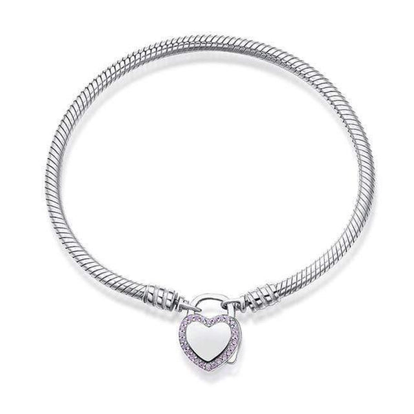 Planet Gates 925 Sterling Silver Bracelet Bead Charm Heart Snowflake Rose Snake Chain Basic Bracelets Pan Women DIY Jewelry