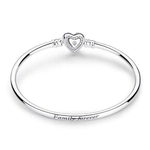 Planet Gates 925 Sterling Silver Bracelet Bead Charm Heart Snowflake Rose Snake Chain Basic Bracelets Pan Women DIY Jewelry