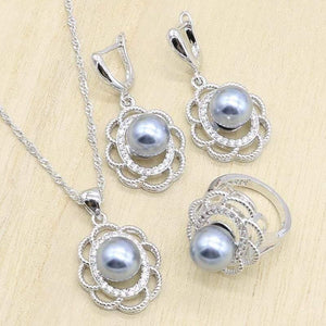 Planet Gates 925 Sterling Silver Bridal Jewelry Sets for Women Geometric Earrings Rings Pendant Necklace  Birthday Wedding Gift