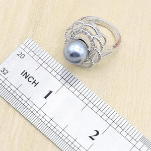 Planet Gates 925 Sterling Silver Bridal Jewelry Sets for Women Geometric Earrings Rings Pendant Necklace  Birthday Wedding Gift