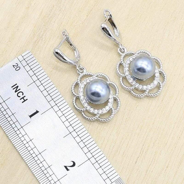 Planet Gates 925 Sterling Silver Bridal Jewelry Sets for Women Geometric Earrings Rings Pendant Necklace  Birthday Wedding Gift