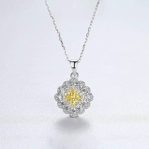 Planet Gates 925 Sterling Silver Citrine Gemstone Birthstone Cocktail Party Diamonds Pendant Necklace Jewelry Wholesale