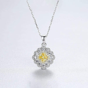 Planet Gates 925 Sterling Silver Citrine Gemstone Birthstone Cocktail Party Diamonds Pendant Necklace Jewelry Wholesale