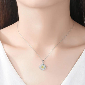 Planet Gates 925 Sterling Silver Citrine Gemstone Birthstone Cocktail Party Diamonds Pendant Necklace Jewelry Wholesale