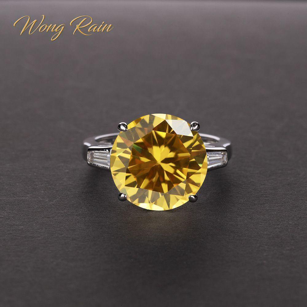 Planet Gates 925 Sterling Silver Citrine Gemstone Birthstone Wedding Engagement Diamonds Ring Fine Jewelry Wholesale