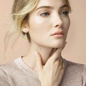 Planet Gates 925 Sterling Silver Citrine Gemstone Drop Dangle Diamonds Anniversary Hook Earrings Fine Jewelry Gift Wholesale