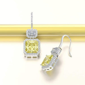 Planet Gates 925 Sterling Silver Citrine Gemstone Drop Dangle Diamonds Anniversary Hook Earrings Fine Jewelry Gift Wholesale