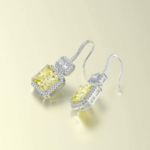 Planet Gates 925 Sterling Silver Citrine Gemstone Drop Dangle Diamonds Anniversary Hook Earrings Fine Jewelry Gift Wholesale