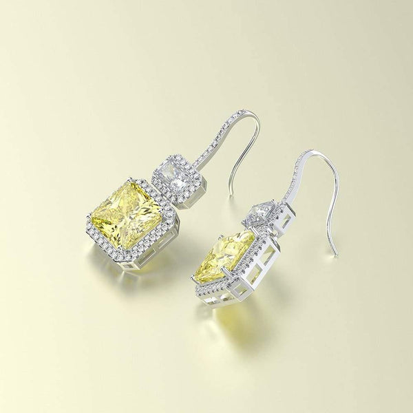 Planet Gates 925 Sterling Silver Citrine Gemstone Drop Dangle Diamonds Anniversary Hook Earrings Fine Jewelry Gift Wholesale