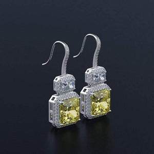 Planet Gates 925 Sterling Silver Citrine Gemstone Drop Dangle Diamonds Anniversary Hook Earrings Fine Jewelry Gift Wholesale