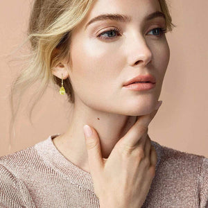 Planet Gates 925 Sterling Silver Citrine Gemstone Drop Dangle Diamonds Yellow Gold Anniversary Earrings Fine Jewelry Gift Wholesale