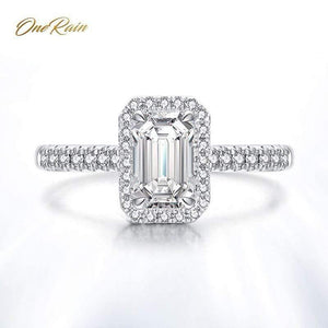 Planet Gates 925 Sterling Silver Created Moissanite Diamonds Crystal Gemstone Engagement Wedding Rings Jewelry Wholesale