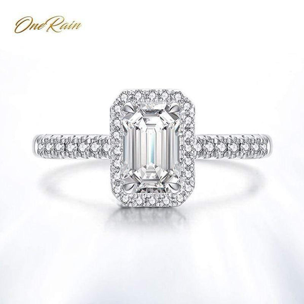 Planet Gates 925 Sterling Silver Created Moissanite Diamonds Crystal Gemstone Engagement Wedding Rings Jewelry Wholesale