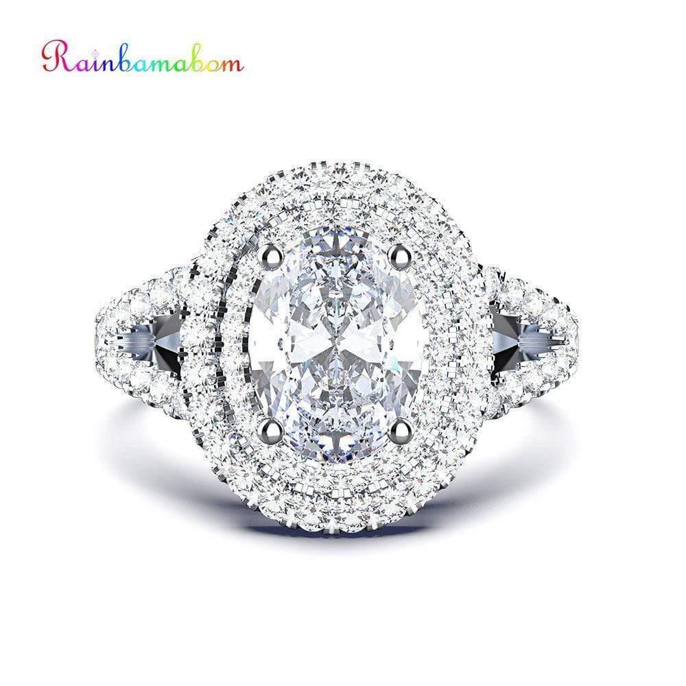 Planet Gates 925 Sterling Silver Created Moissanite Gemstone Wedding Engagement Diamonds Ring Jewelry Wholesale