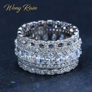 Planet Gates 925 Sterling Silver Created Moissanite Gemstone Wedding Engagement Party Diamonds Ring Fine Jewelry Wholesale