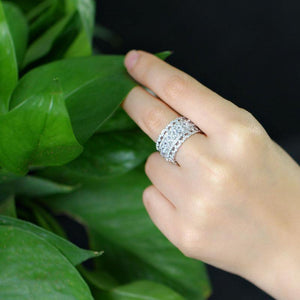 Planet Gates 925 Sterling Silver Created Moissanite Gemstone Wedding Engagement Party Diamonds Ring Fine Jewelry Wholesale