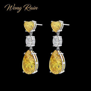 Planet Gates 925 Sterling Silver Created Moissanite Sapphire Citrine Gemstone Diamonds Drop Dangle Earrings Jewelry Wholesale