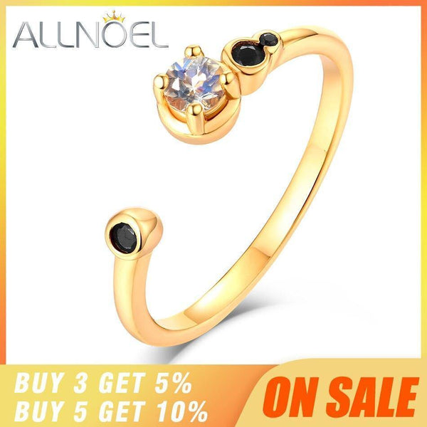 Planet Gates 925 Sterling Silver Gemstone Ring For Women 100% Natural Moonstone Zircon Diamond Ring Fine Jewelry Wedding Gold Rings