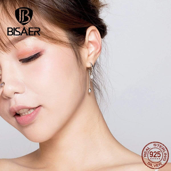 Planet Gates 925 Sterling Silver Geometric Hyperbole Stud Earrings for Women Cubic Zircon Sterling Silver Jewelry ECE638