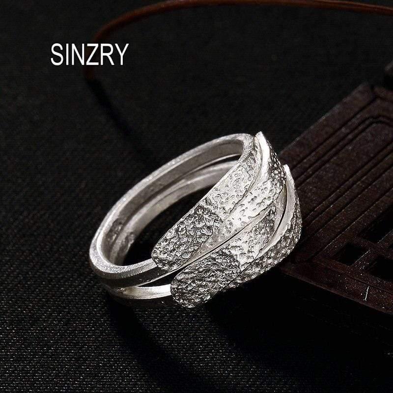 Planet Gates 925 Sterling Silver handmade vintage twist reative ring adjustable silver rings lady trendy jewelry
